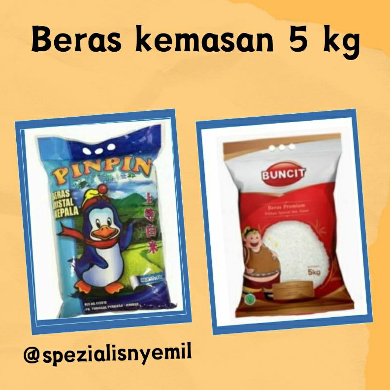 

Original Beras pinpin kemasan 5kg murah