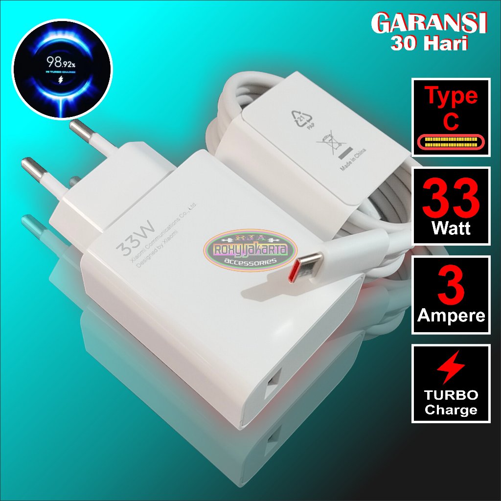 Charger Xiaomi 33 Watt Turbo Charge Original 100 %