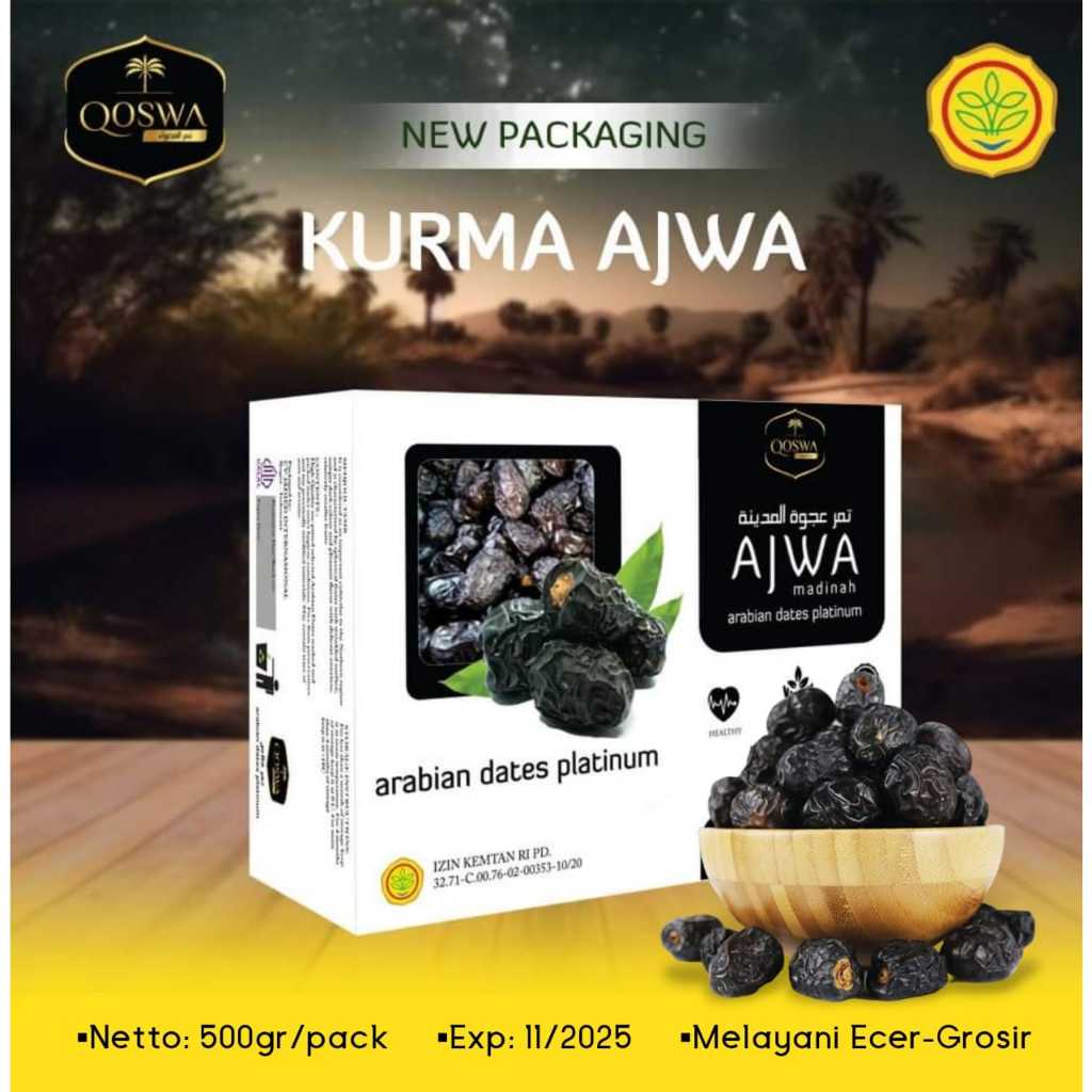 

KURMA AJWA MADINAH PREMIUM QOSWA 500GR