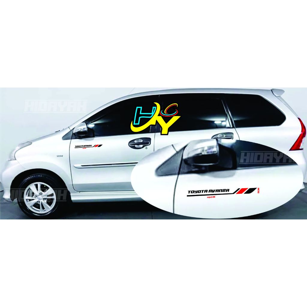 STIKER CUTTING MOBIL TOYOTA AVANZA STICKER PINTU MOBIL AVANZA