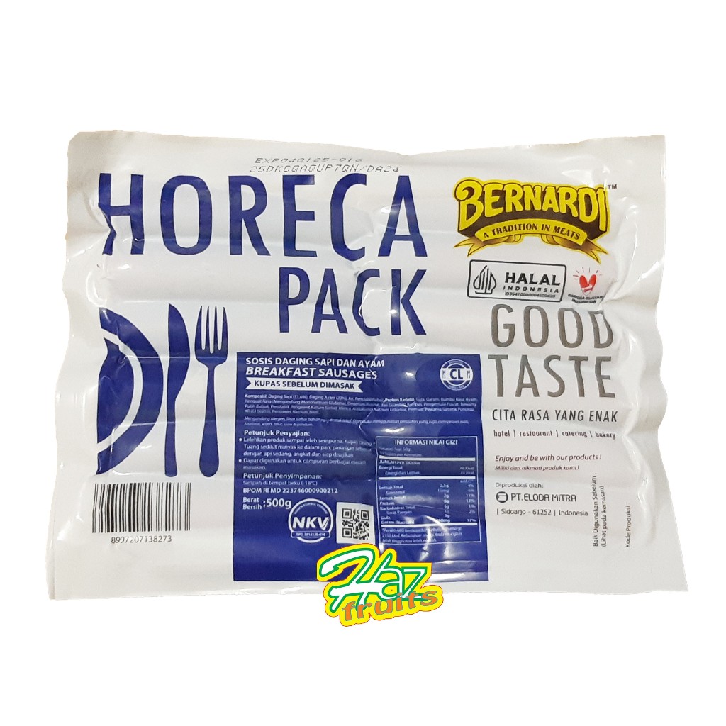 

bernardi sosis sapi Breakfast horeca 500gr