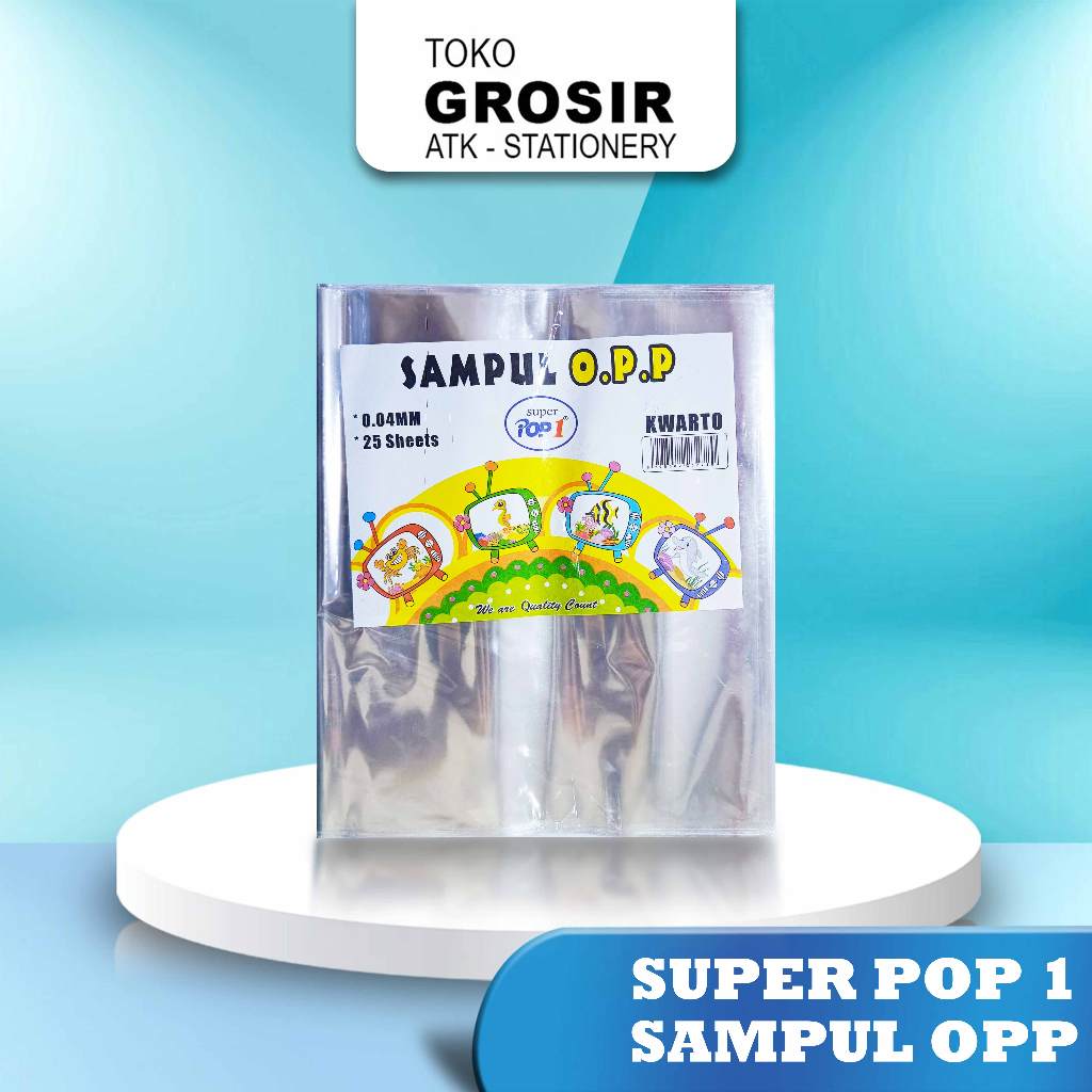 

SUPER POP 1 Sampul Buku Plastik OPP Ukuran Kwarto