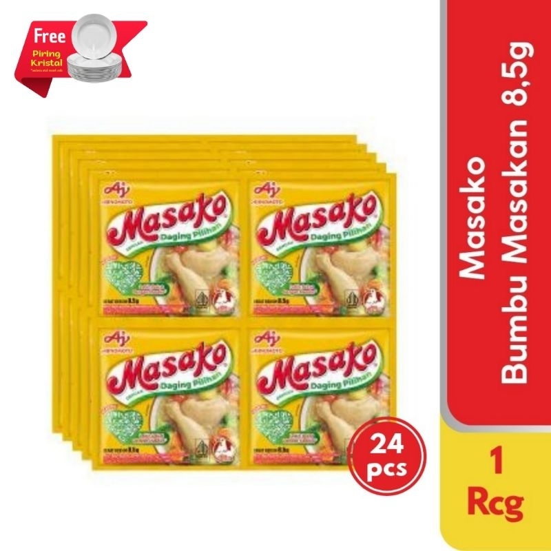 

MASAKO Kaldu Bubuk Sachet 1 Renceng (8,5g x 24pcs)