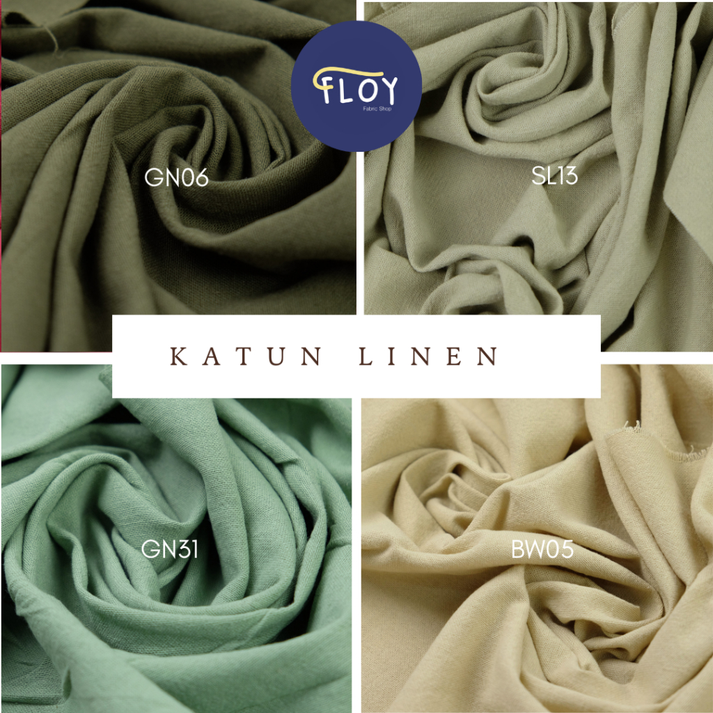 Floy fabric KATUN LINEN PER 1 YARDAN kain katun eceran bahan atasan kulot