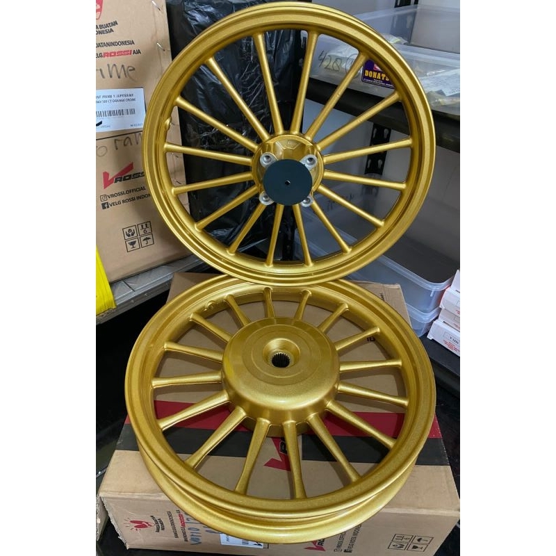 Velg V rossi Vario  125/150 New old Andromeda/ANDONG (Palang16) Gold dan putih