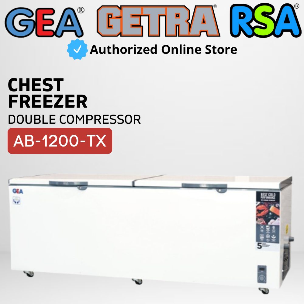 CHEST FREEZER GEA AB-1200-T-X FREEZER BOX FROZEN FOOD AB 1200 TX ORIGINAL