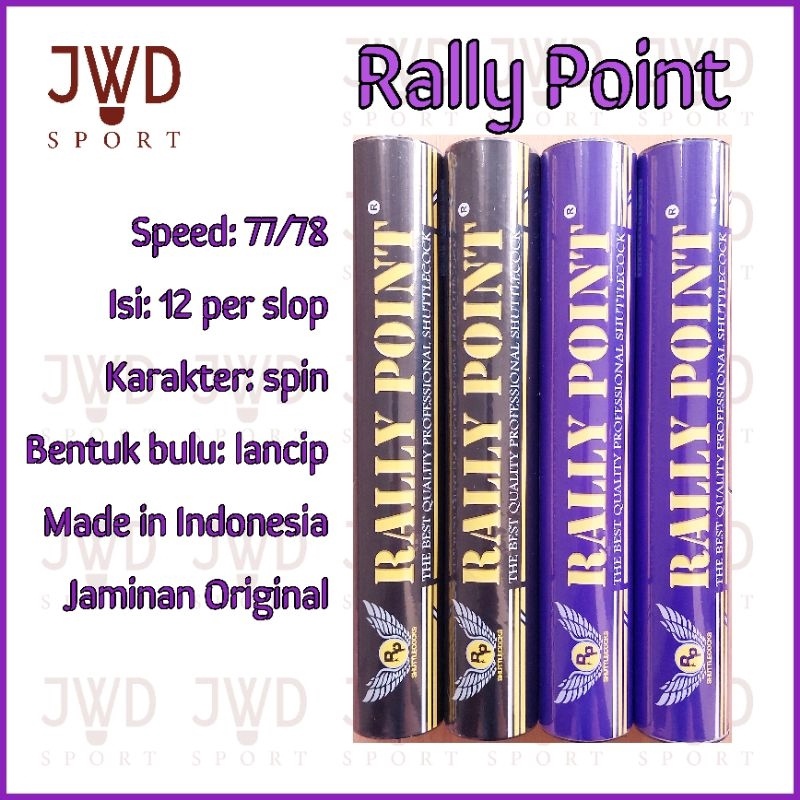 TERBARU Shuttlecock Rally Point Original Isi 12 Per Slop Kok Badminton Bulutangkis