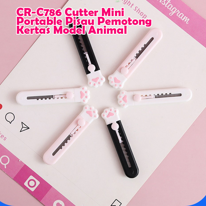 

CR-C786 Cutter Mini Portable Pisau Pemotong Kertas Model Animal / Kater Mini Cutter Unboxing Paket / Silet Kecil Travelling
