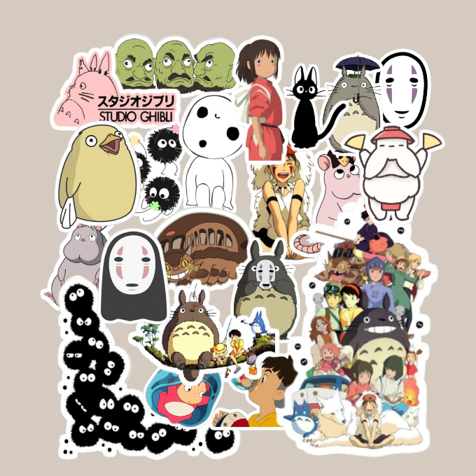 

STICKER PACK STUDIO GHIBLI | STICKER ANIME SPIRITED AWAY|PONYO|MY NEIGHBOR TOTORO|PRINCESS MONONOKE