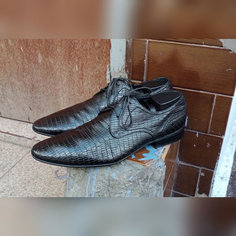 size 43 sepatu kulit croco zara man original bisa untuk wedding wisuda formal upacara kerja intervie