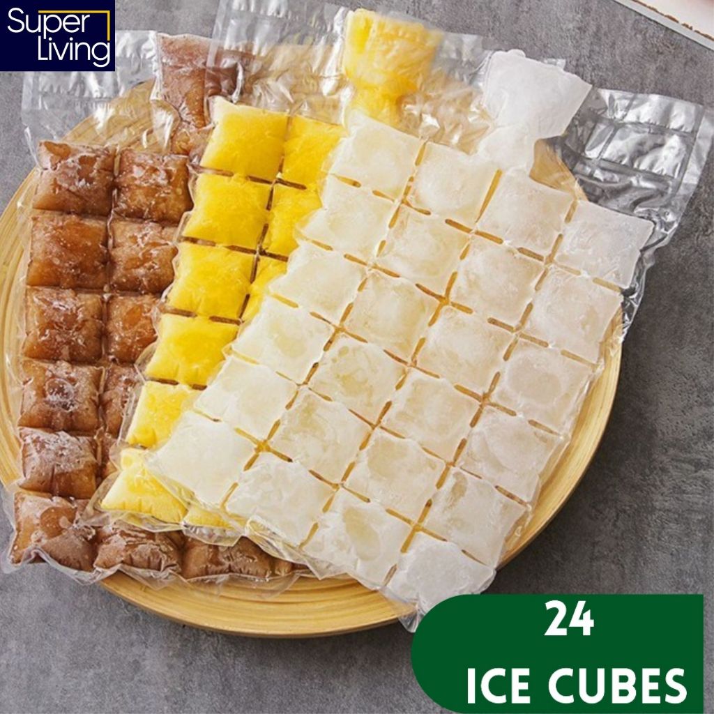 

Kantong Plastik Cetakan Es Batu 10pcs/ Ice Bag 24cube Disposable Kantong Es Batu Sekali Pakai