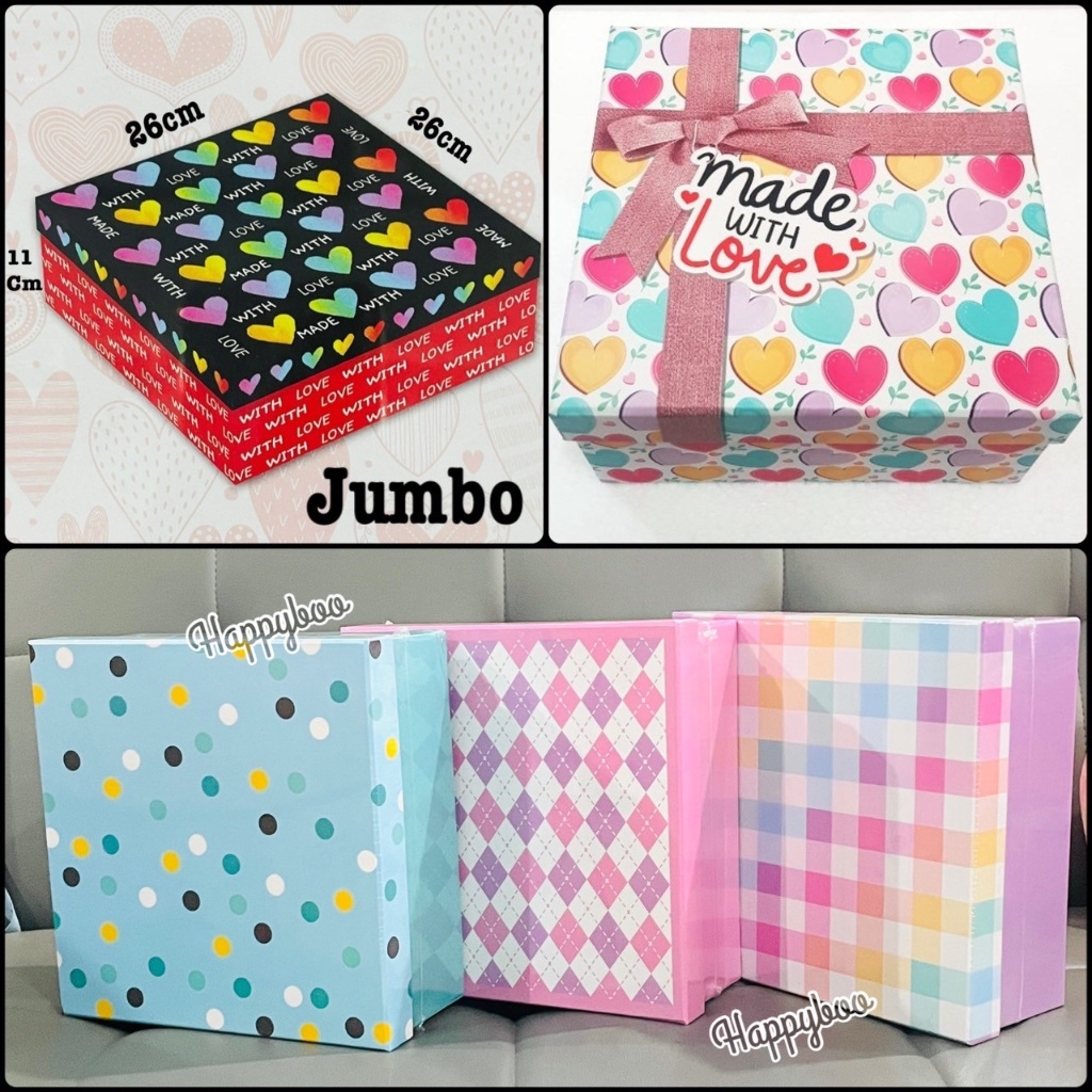 

kotak kado gift box kado jumbo love / pastel besar large segi kotak hampers besar