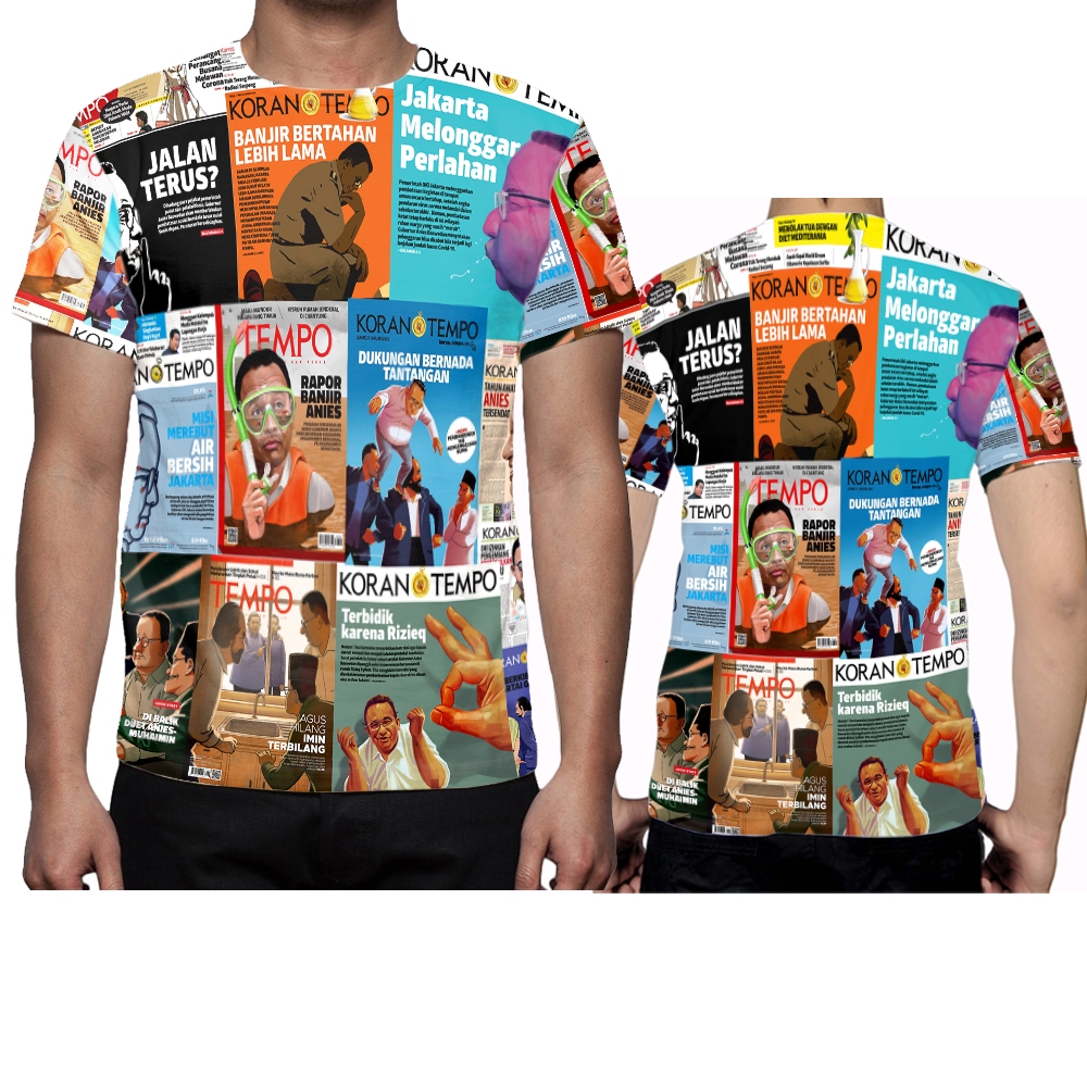 KAOS PRIA MOTIF KORAN BERWARNA // BAJU PRIA MOTIF KORAN BERWARNA // T-SHIRT LENGAN PENDEK MOTIF KORA