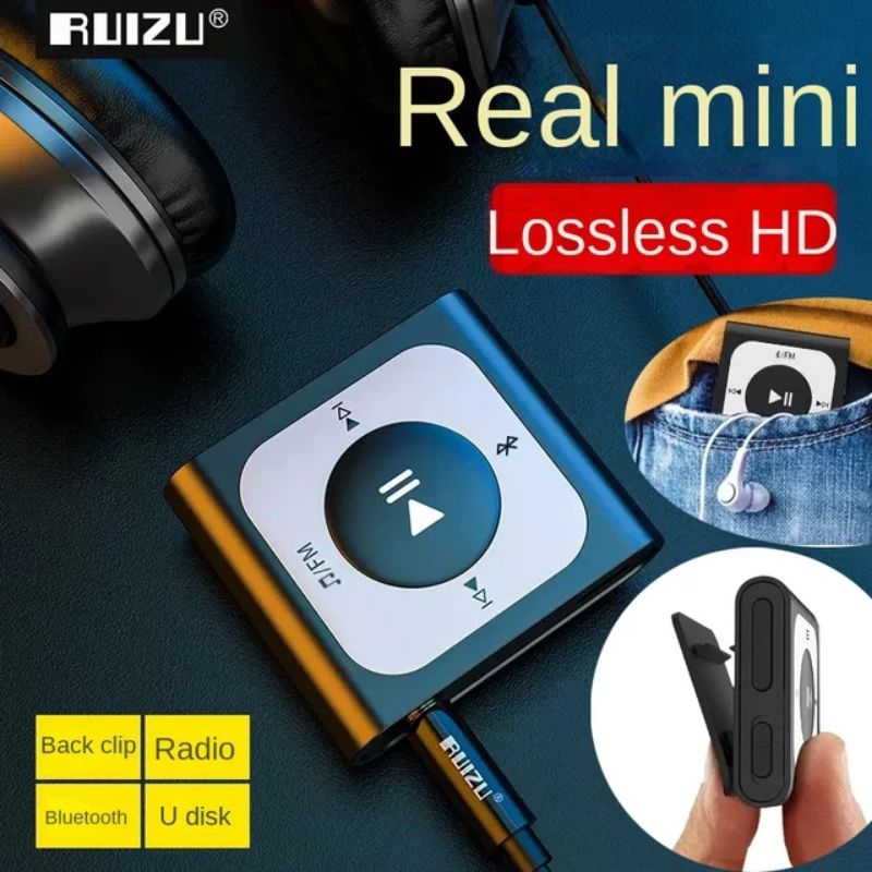 RUIZU X66 32GB Sport mp3 Player Bluetooth USB Type C Clip Mini Mp3 Player USB OTG Radio FM