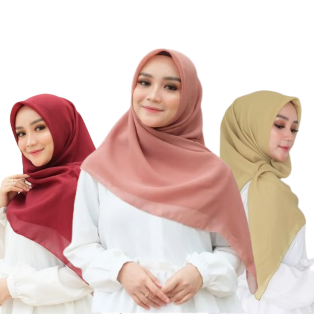 Nayla Jilbab Segiempat Instan Pollycotton Premium | Hijab Segiempat Instan | Kerudung Segiempat Inst