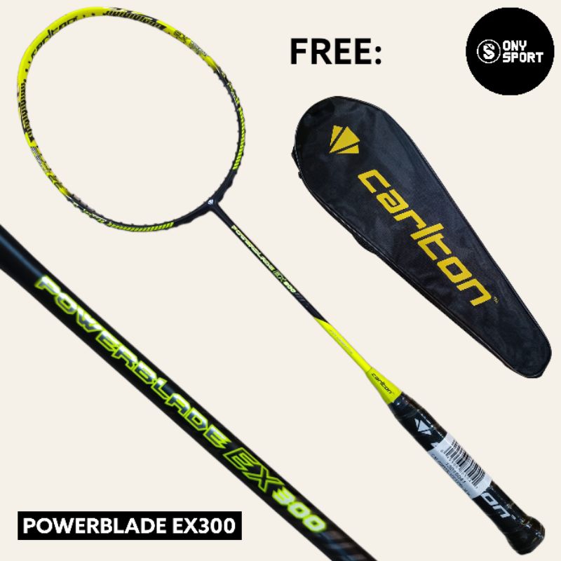 RAKET CARLTON BADMINTON POWERBLADE EX100 EX200 EX300 EX400 NEW ORIGINAL TERBARU