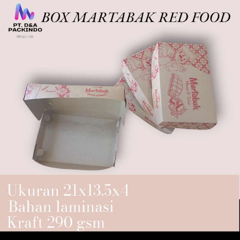 

Box Martabak Red Food ukuran 21X13.5X4