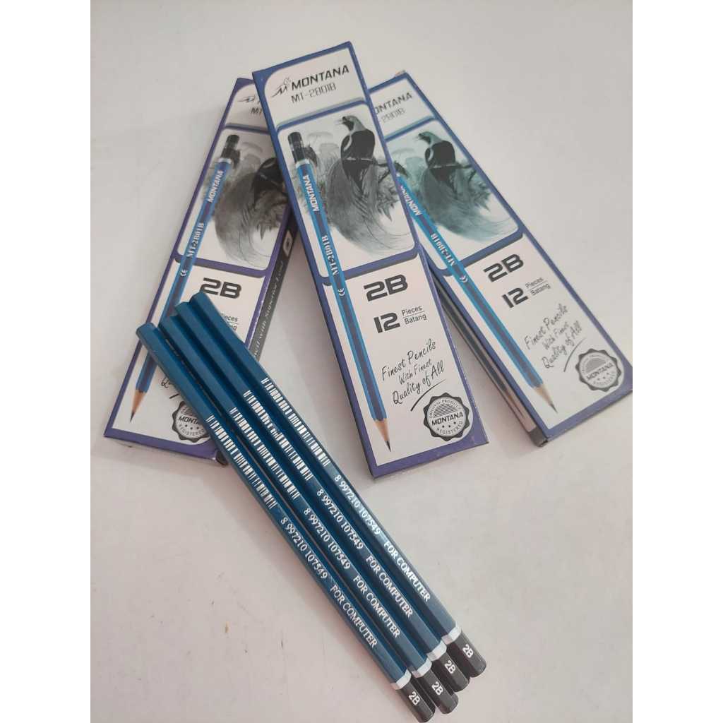 

Pensil 2B Montana 1 Lusin ( 12 pcs )/ Pensil 2B for Computer / Pensil Ujian