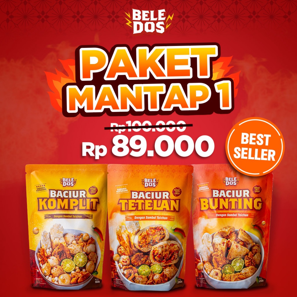 

1212 STOK READY Beledos Paket Mantap 1 Baciur Komplit Baciur Tetelan Baciur Bunting