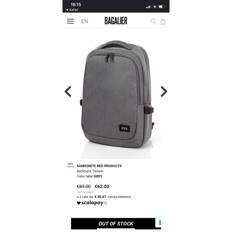 samsonite backpack orai