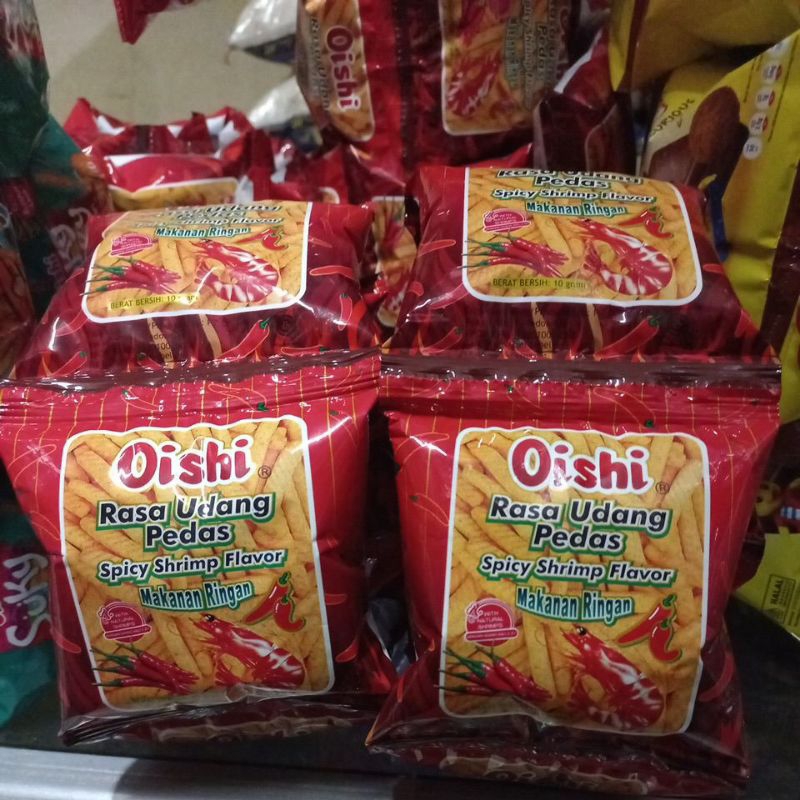 

OISHI RASA UDANG PEDAS (10X@10GR)