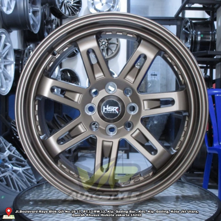 Velg racing avanza jazz livina DAIMON HSR Ring 16 bronze + Cernter Ring