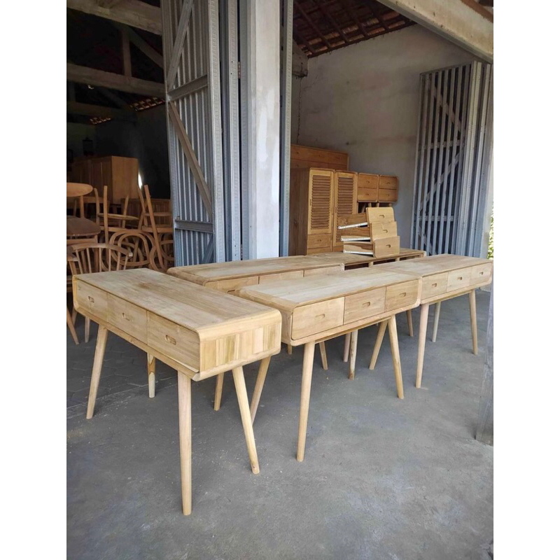 Meja Konsol Retro Laci 3 Meja konsol kayu jati