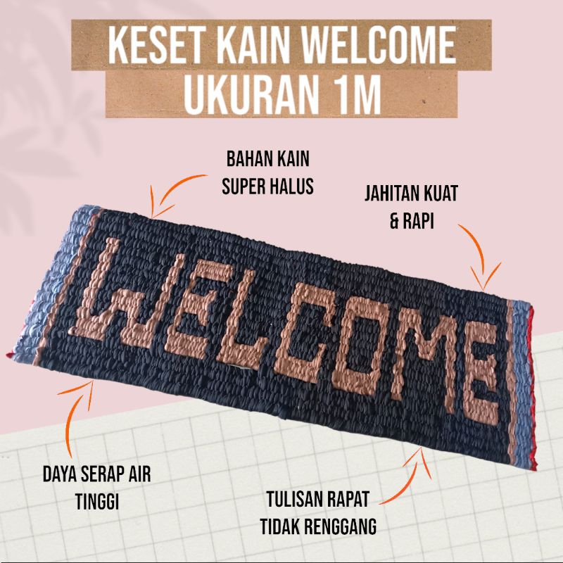 Keset Kaki Kamar Mandi Tebal dan Serap Air Keset Kain Perca Panjang untuk Rumah Ruang Tamu Keset Sup
