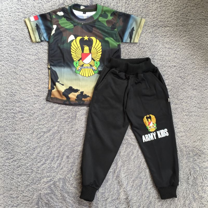 SETELAN OLAHRAGA ANAK JERSEY DAN JOGER | BAJU SETALAN JERSEY TNI AD | SETELAN ANAK COWOK-CEWEK KIDS 