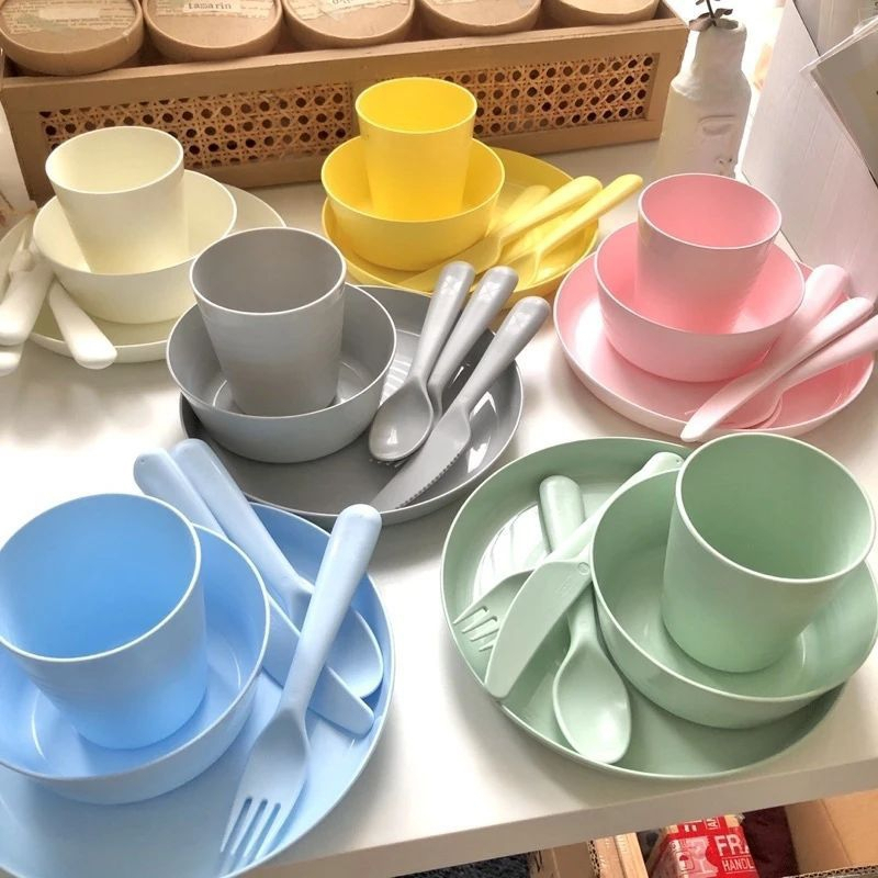 [READYYY] Alat makan ikea set kalas piring sendok garpu pisau mangkok cangkir