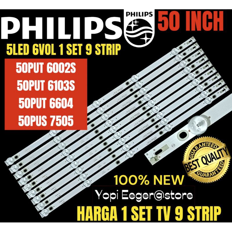 BACKLIGHT TV LCD LED PHILIPS 50 INCH 50PUT6002S- 50PUT6103S- 50PUT6604- 50PUS7505 BACKLIGHT TV LCD L