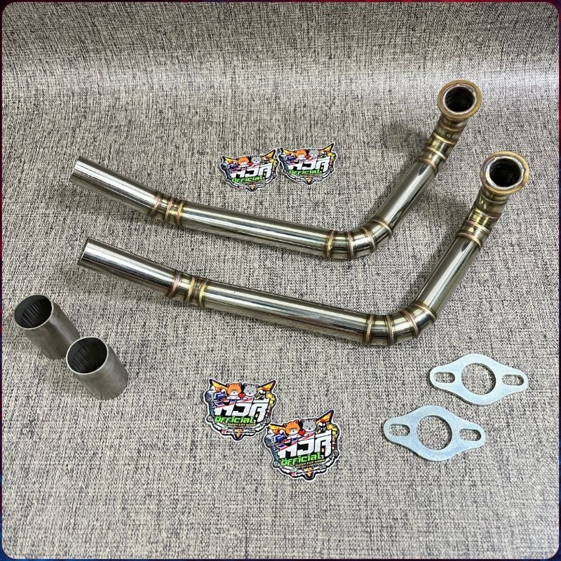 Leheran Knalpot Slip On Stainless Cacing 26mm Beat Scoopy Genio 2020 - Mdm