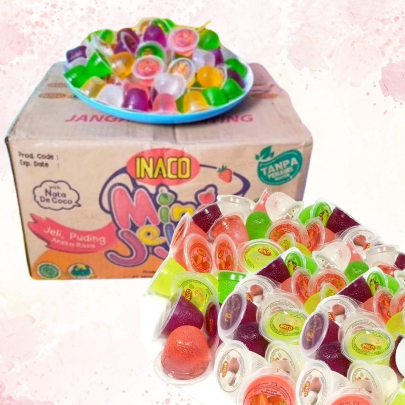 

Inaco Mini Jelly Curah Rasa Mix Campur Jely Kemasan Isi 30 Cup Pcs