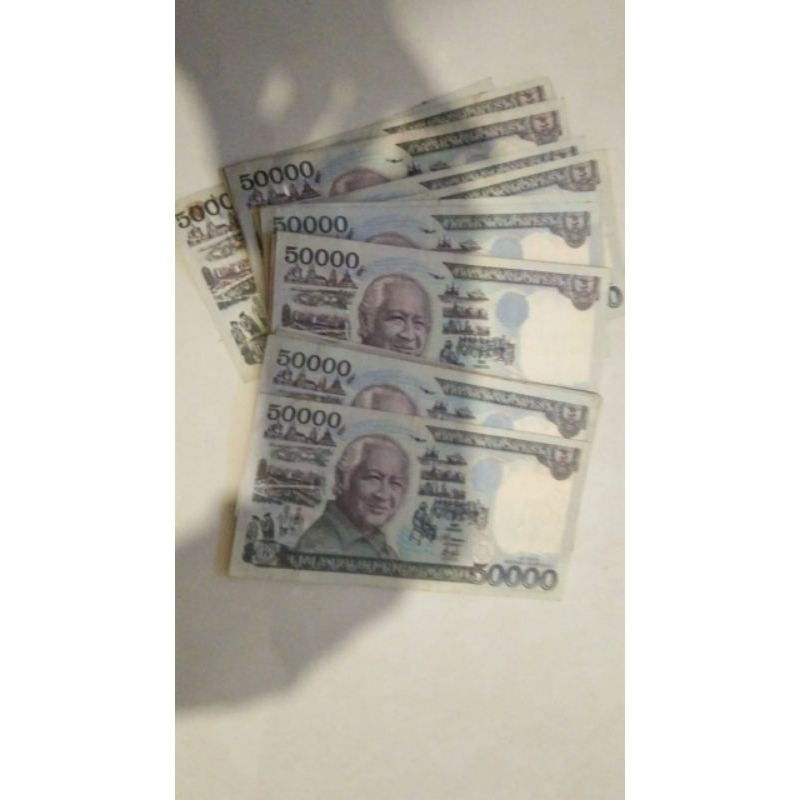 Uang Asli Kuno 50000 Soeharto / Pernah Beredar