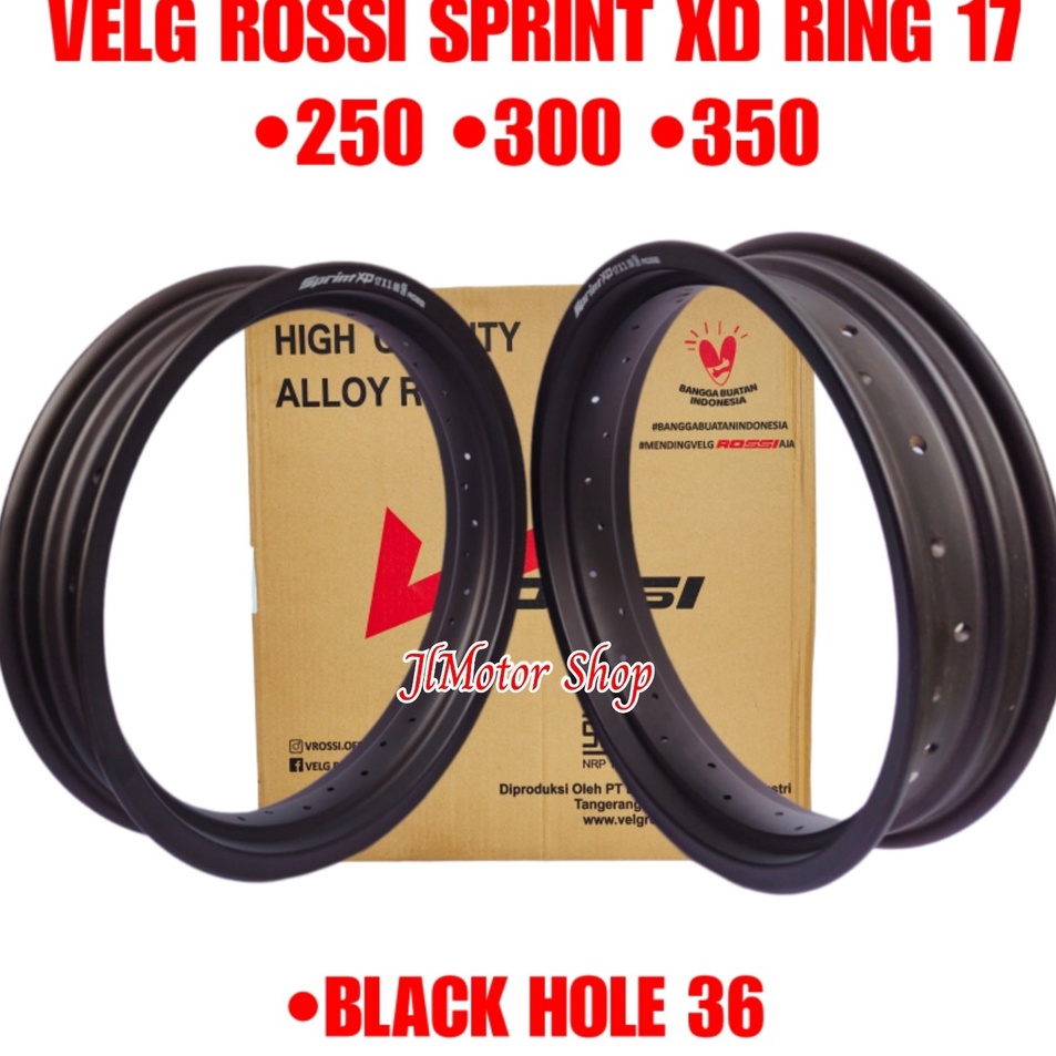Best Product VON Sepasang Velk Pelek Velg Rossi Ring 17 25 3 35 Tapak Lebar Sprint XD  Velg VRossi R