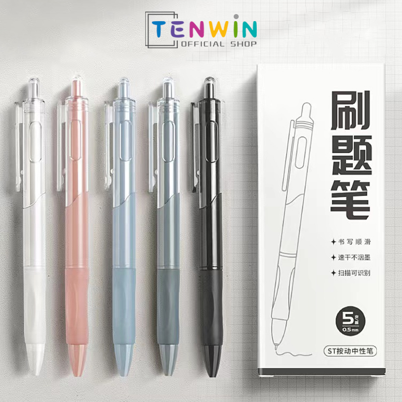 

Ins Gelpen/Pulpen/ Gel Pen/ Pulpen Gel Retractable /Bolpen 0.5mm hitam-Tenwin