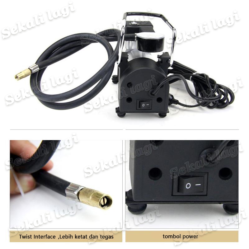 Cuci Gudang  Kompresor Angin Listrik Pompa Ban Mobil Motor Portable Murah Air Compressor Mini Dc