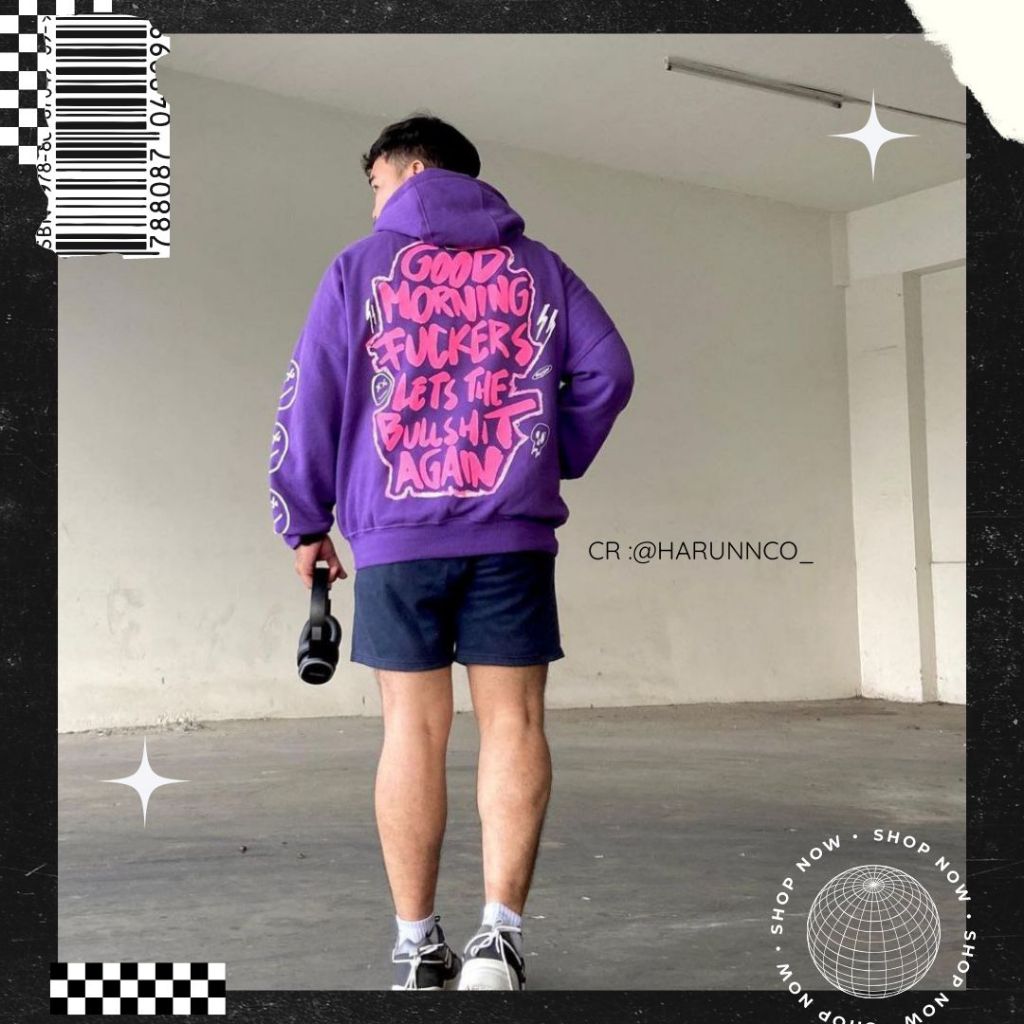 BRTWL - HOODIE BOXY OVERSIZE - GHIBAH PURPLE