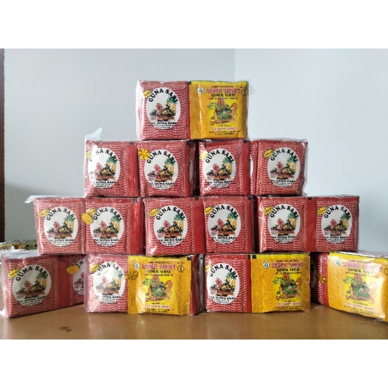 

Jamu Guna Sari | Jamu Gemuk Sehat | Jamu Penambah Nafsu Makan | 1 Pack Isi 30 Psc