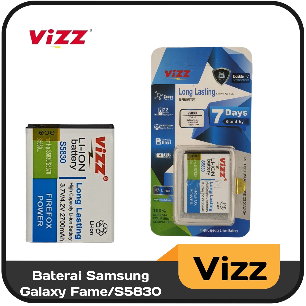 Baterai Samsung Galaxy Fame/S5830/S5670 Original Vizz