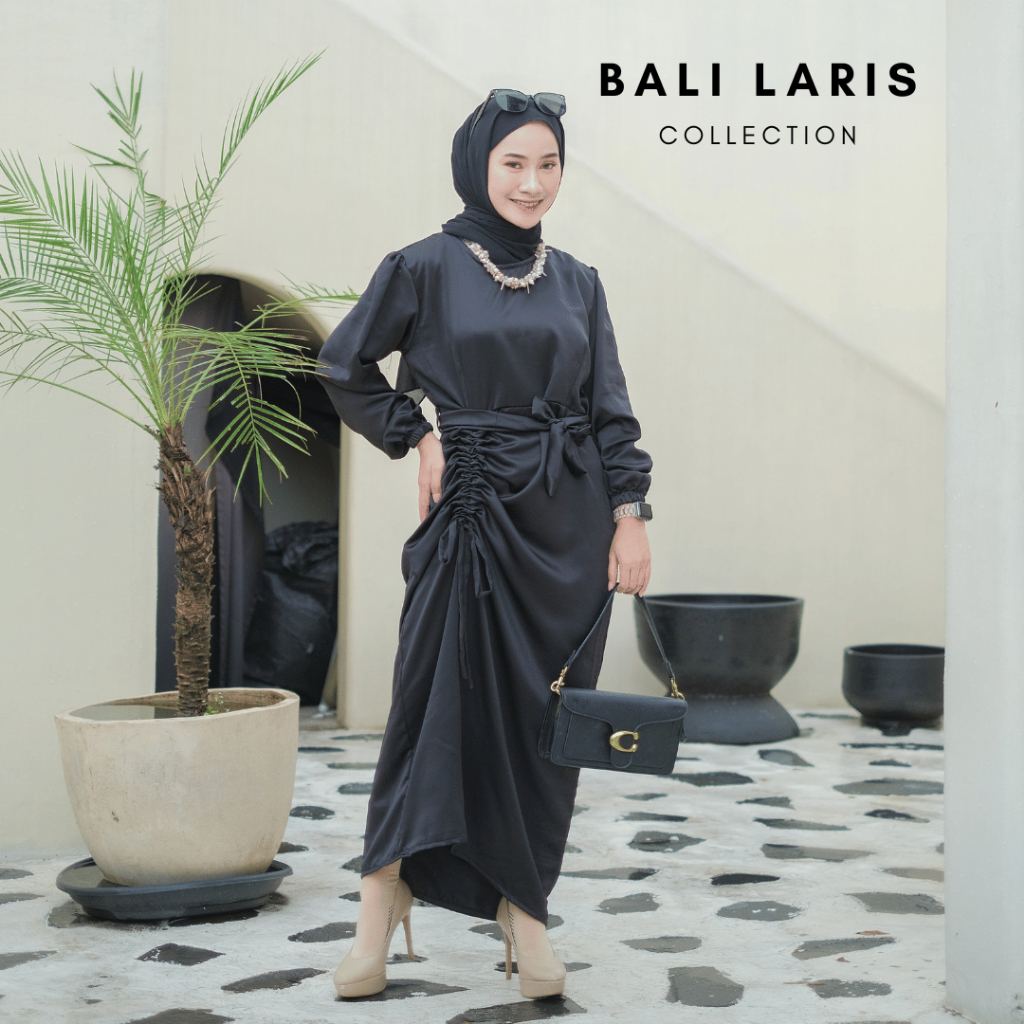 DRESS ABELIA SERUT SATIN | GAMIS  BAJU KONDANGAN BRIDESMAID WANITA SATIN SILK