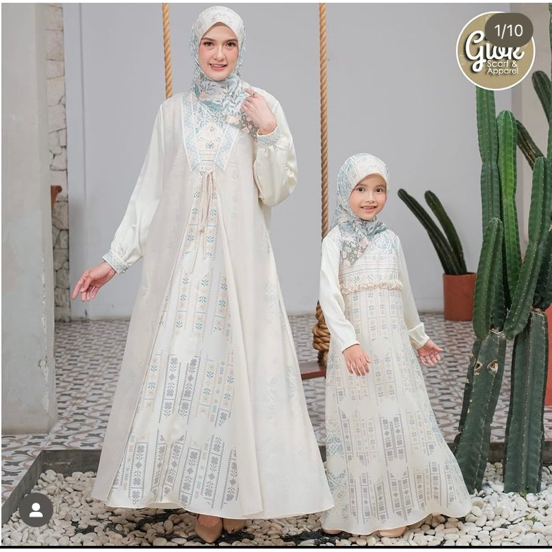 Odelia dress dewasa & anak silk corn by giok scraft