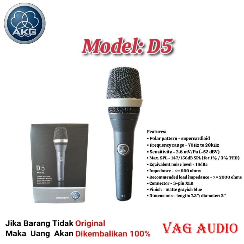 MIC KABEL AKG D5