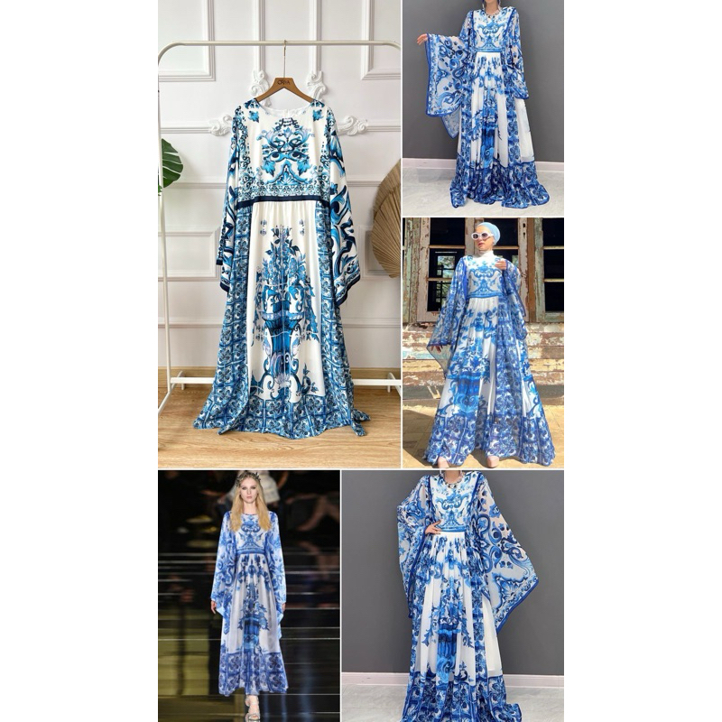 ByL Abaya Luna Silk BKK / Dress Korea Bangkok Impor / Dress BKK / Dress Vintage LIMITED EDITION 9082