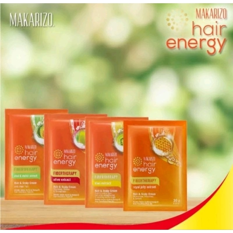Zioshaki Creambath Sachet 15 ML, 30 ML, 60 ML, Makarizo Hair Energy Fibertherapy Hair & Scalp Creamb
