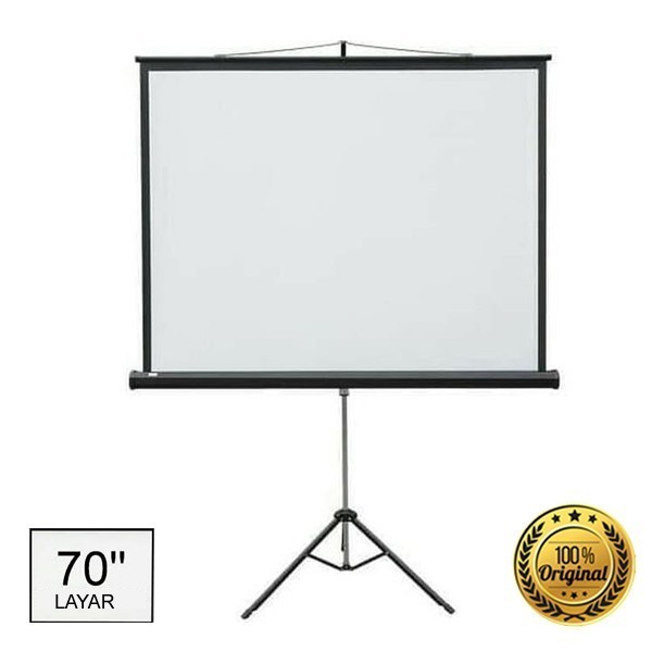 Screen projector Tripod 70" - Layar Projector Tripod Portable Screen