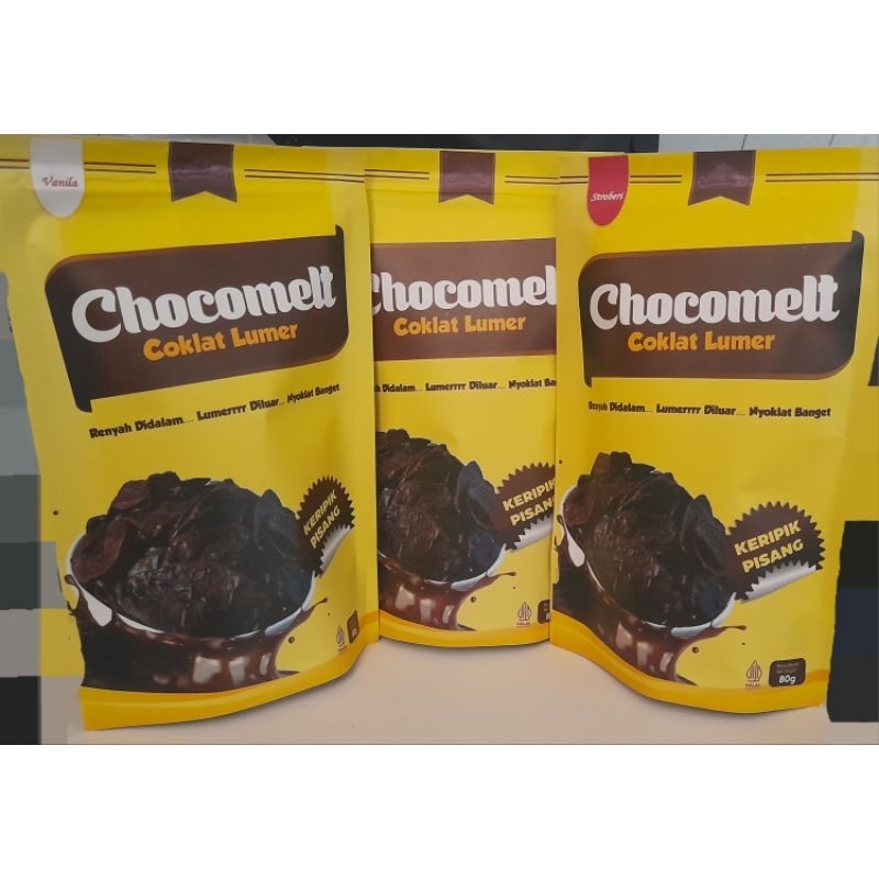 

Pouch CHOCOMELT Keripik Pisang balut Coklat