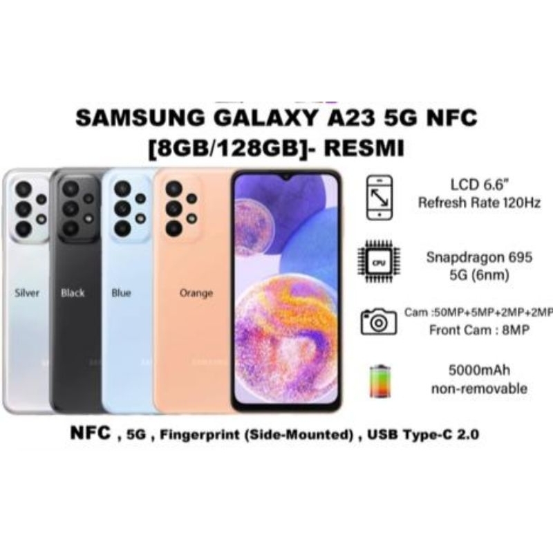 Samsung Galaxy A23 5G Ram 6GB|128GB + 8GB|128GB