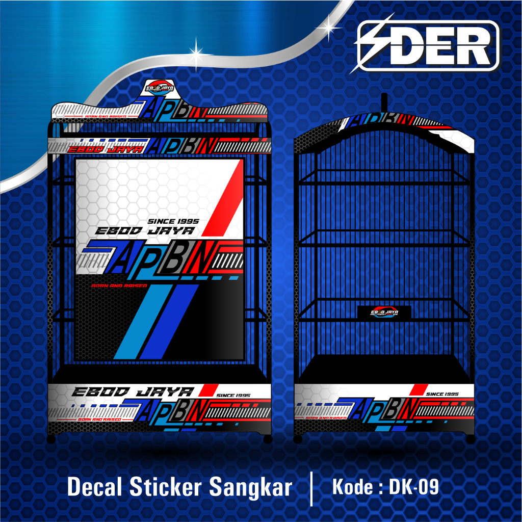 Stiker Decal Sangkar Kotak Kenari No 1 2 3 - Decal Sangkar Burung Kenari Motif APBN