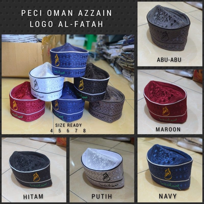peci songkok kopyah oman logo Al-fatah azzain
